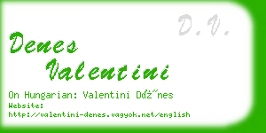 denes valentini business card